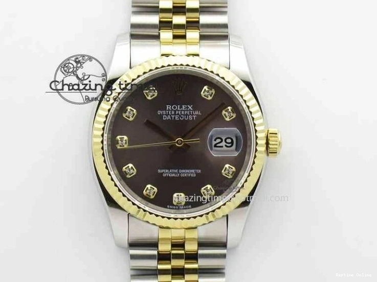 0410 DateJust 116234 SS YG BP Best Edition Gray Dial Diam Markers On SS YG Bracelet SA ZipUp 3745